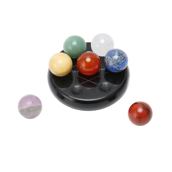 7st Chakrastenar med Obsidian Bas Chakrastenar Healing Crystals Set för nybörjare Professional