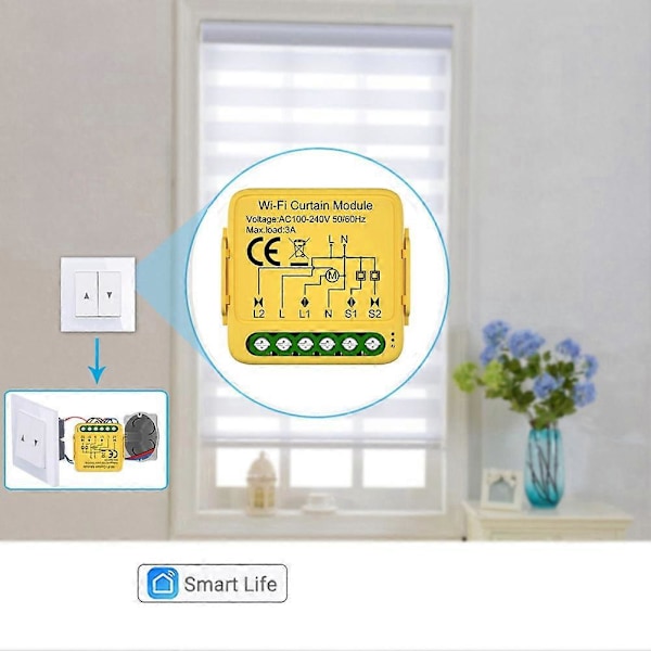 Tuya WIFI Gardin Switch Modul Forbundne Rullegardiner Motor