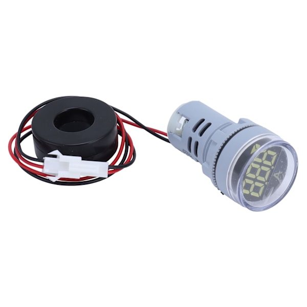 Digital strömningsmätare Universal Amperemeter Signalindikatorlampa Ljus AC 220V AD16‑22DSAWhite