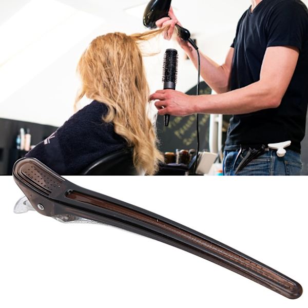 10 stk Andebilled Klips Hårpartisjon Frisør Frisyre Pin for Frisørsalong Barber Shop Svart