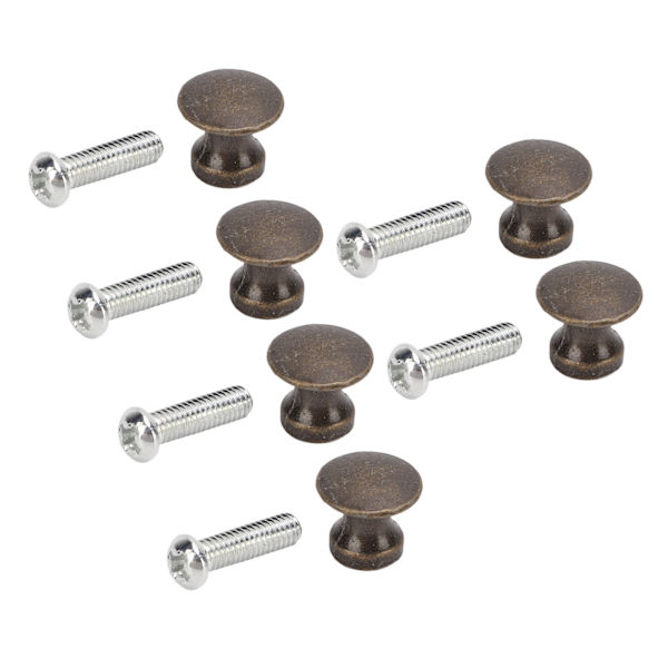20 set enkelhål litet handtag 12x11MM zinklegering enkelhål smyckeskrin låda runt huvud litet handtag grön brons