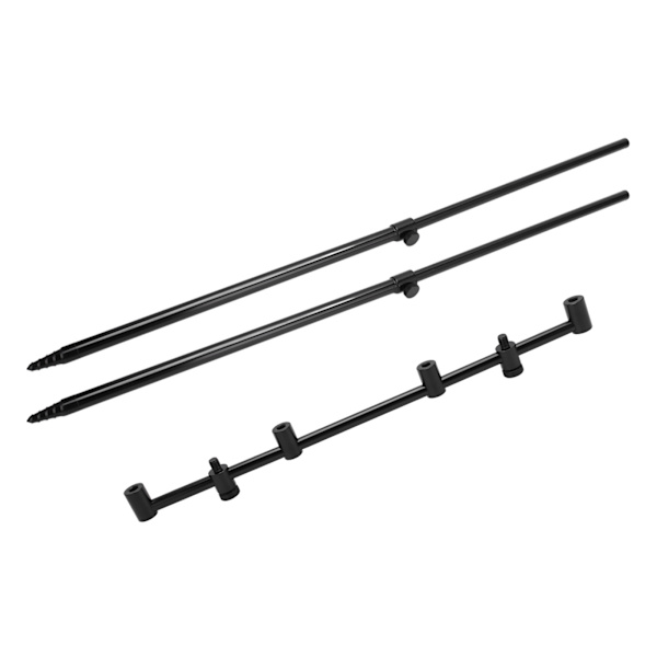 Fiske Spöfäste 2 Sektioner Teleskopisk Aluminiumlegering Fiske Spö Stöd med Universalgänga för Utomhusfiske 2x45,5cm Mark
