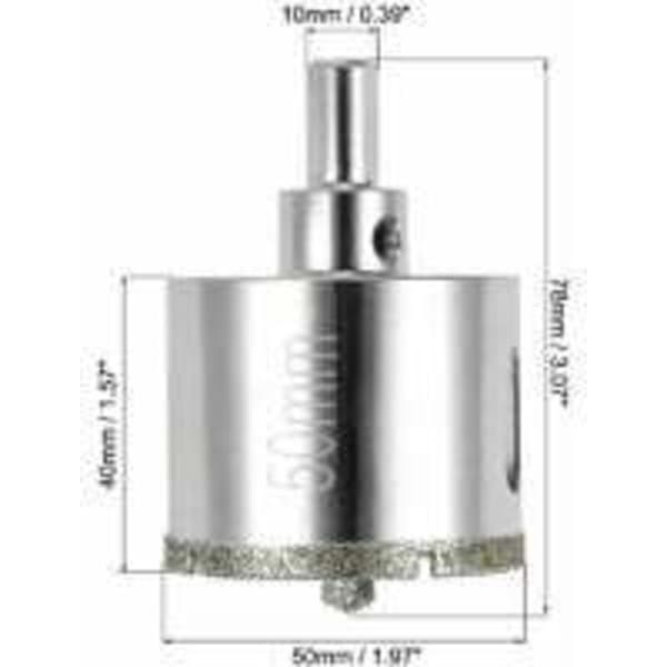 Diamantborebit til hulsav i glas, keramik, porcelæn og fliser, 50 mm