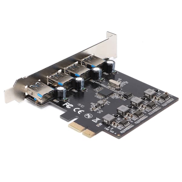 PCIE Express-adapter Superspeed 4-porter PCI-E til USB 3.0 grafikkutvidelseskort for stasjonær PC