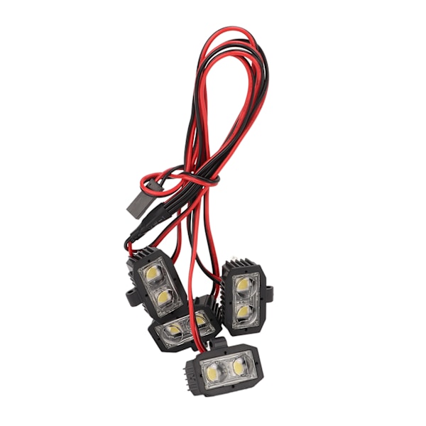 RC-strålkastare 5‑7.4V 8LED vitt ljus RC LED-strålkastare Slitstarka RC LED-ljus med plastskal för 1/10 RC-bil