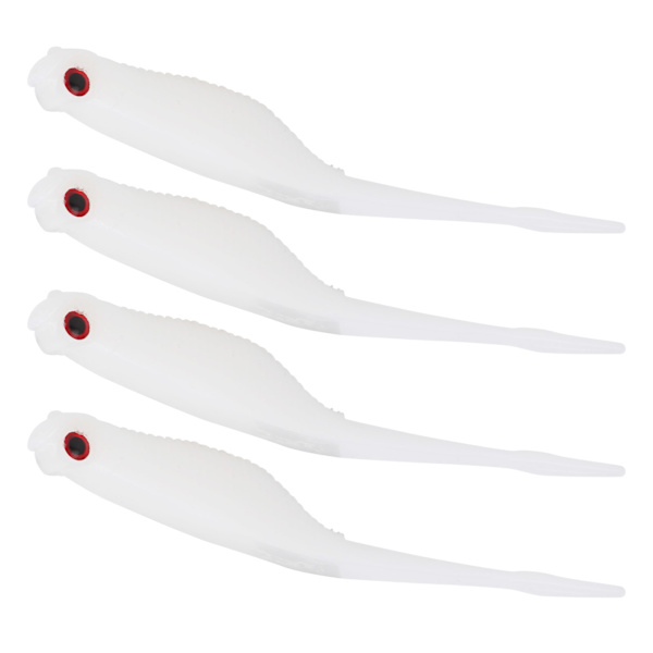 Gaffelhaleorm myk lokke 130 mm/7g Enkel dobbel farge kunstig bassagn fiskeutstyr Hvit