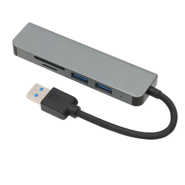 5-i-1 USB-hub 5 Gbps 3 USB-porter USB-dokkingstasjon med TF-lagringskortleser for PC-skriver bærbare datamaskiner USB-minnepinner
