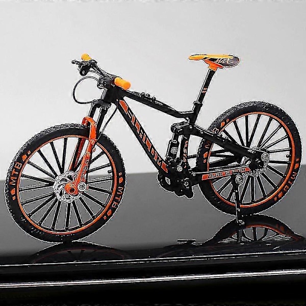 Mini 1:10 Legering Cykel Skala Model Desktop Simulation Ornament Finger Mountainbikes Legetøj Orange