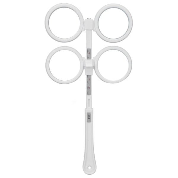 Optisk Flipper Plast Justerbar Optometri Flip Lens Instrument med Vision Test Card for Amblyopia White (±0,5 D.)