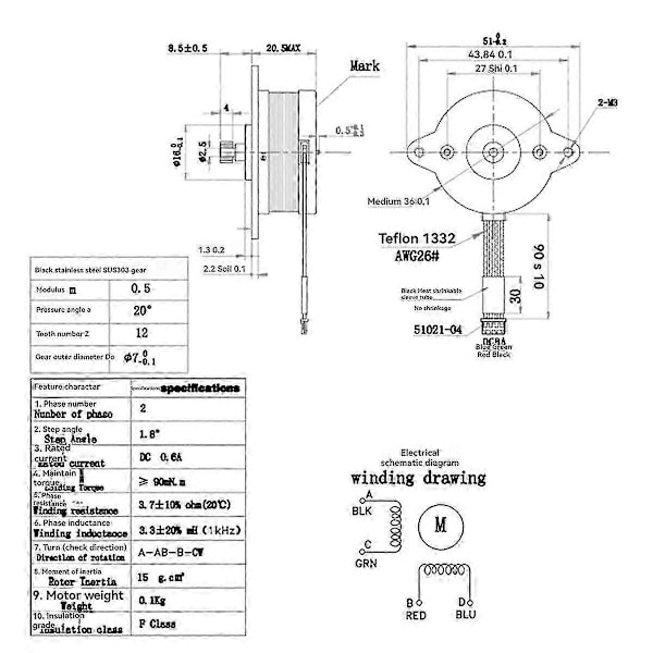 Kompatibel med K1/K1C/K1 Max/ 3 V3/Plus Serie Ekstruder Motor Cirkulær Motor Printer Tilbehør