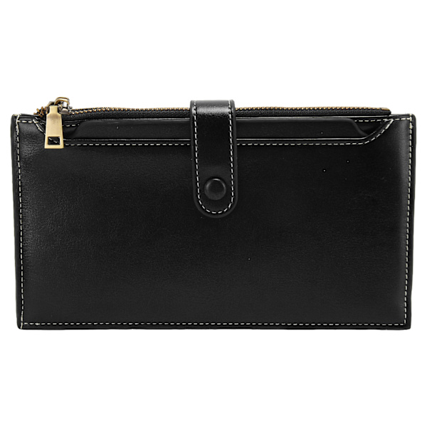RFID-mobilväska Vintage med hög kapacitet Förhindrar magnetiska multi RFID-blockerande plånbok med hög kapacitet Midnight Black