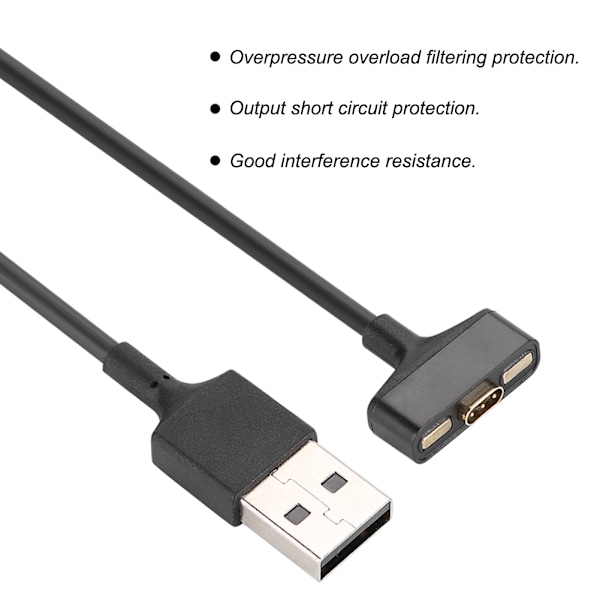 USB-kabel for Fitbit Ionic-klokke - erstatningskabel for USB-lader