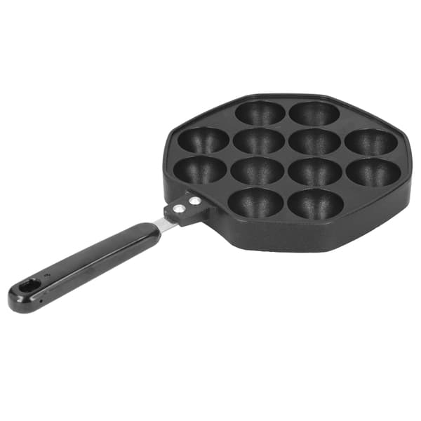 12 hål aluminium Takoyaki Pan Maker Bläckfiskbollar Äggpuffar Bakform Hemlagning Verktyg
