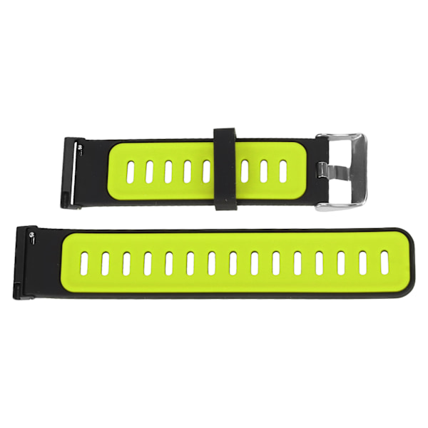 Silikone Urrem Sports Metal Spænde Quick Release Ur Band Ur Tilbehør til Spartan Hr Baro Sort Grøn