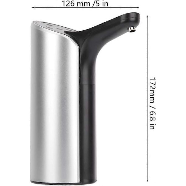 Vattendispenser Automatisk Dricksvattenpump Portabel USB-laddning med Volymkontroll för 5 Gallon Dunk