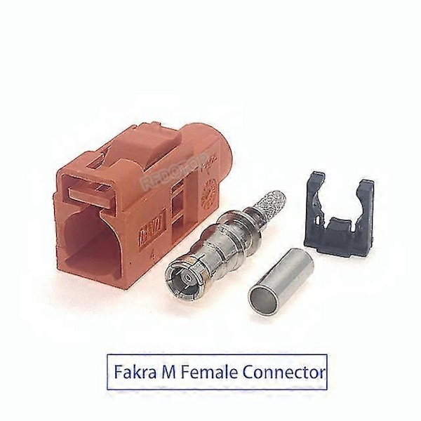Fakra A B C D E F G H I K Z Hun Crimp Connector Bilradio Fm Gps Antenne Fakra Adapter Til Rg316 Rg174 Pigtail Kabel Fakra M Hun