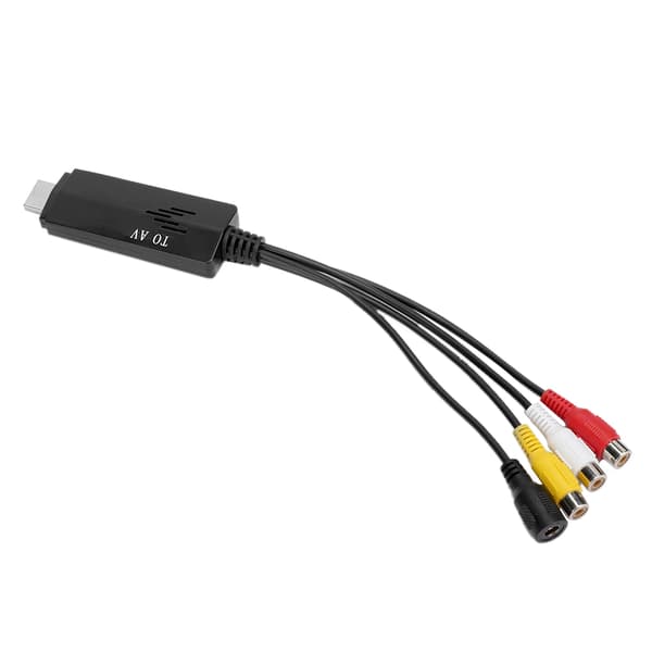 HDMI til AV HD Videokonverter Adapter Han til Hun Kabel til TV VHS VCR DVD Brænder