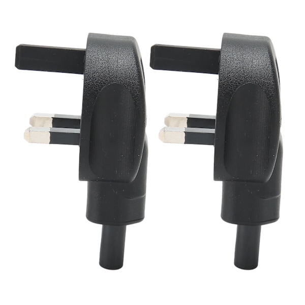 2 stk. UK-stik til IEC 320 C7 strømadapter Universal Standard Kraftig computerstrømadapter 100-250V