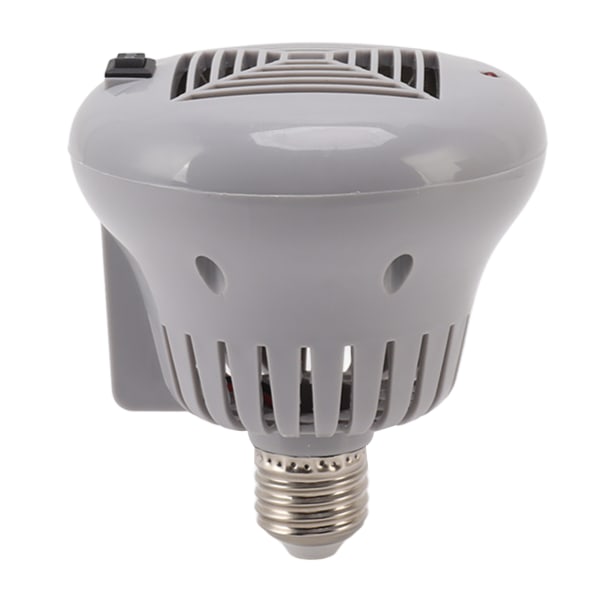 E27 50W to 100W Pet Heating Bulb with Grey Housing 220V 3 Gears Adjustable Basking Light Bulb for Reptile Small Pet Box