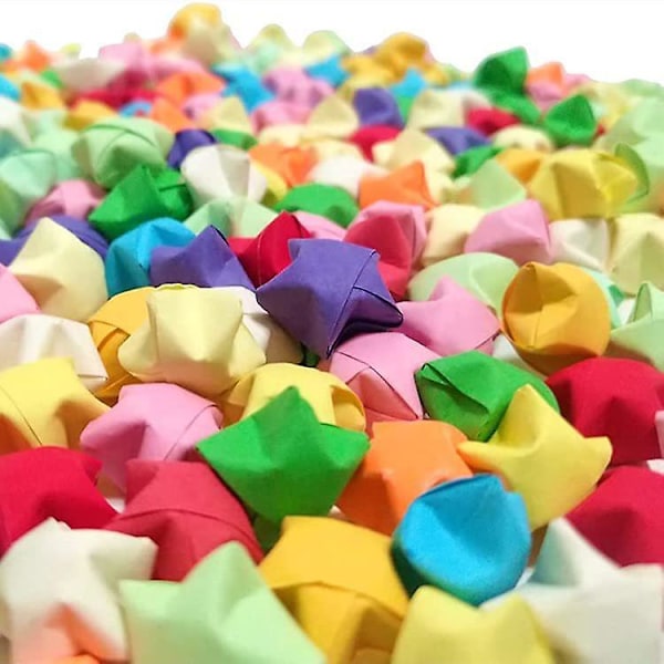 2 700 färgat papper origami stjärnpappershantverk
