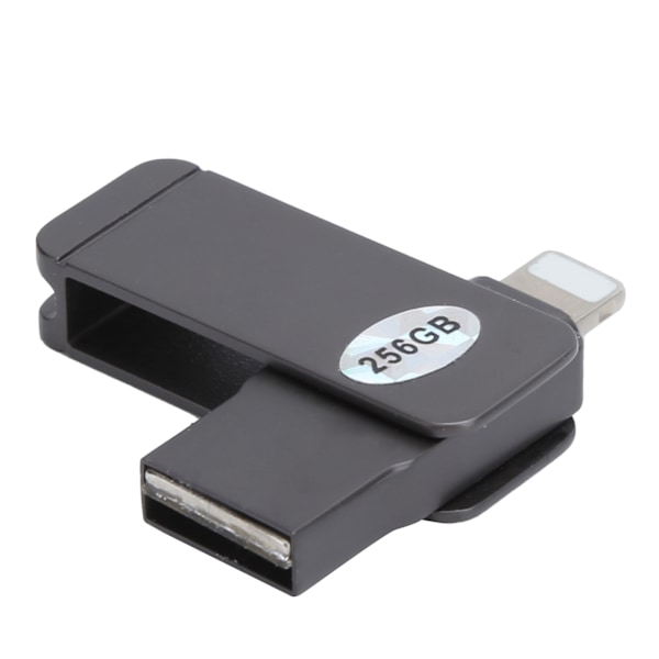 2 i 1 Mini Metal U Disk Mobiltelefon OTG Flashdrev 256 GB Opbevaring til Windows/iOS Systerm