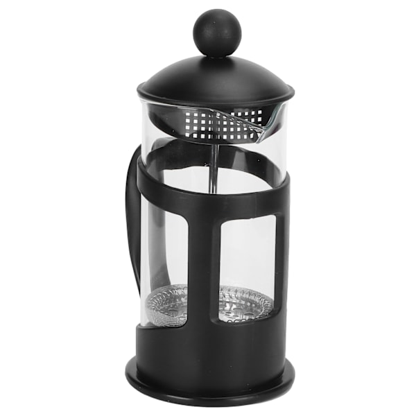 Kaffe- och tekanna i borosilikatglas med hög temperaturbeständighet, 350 ml, svart