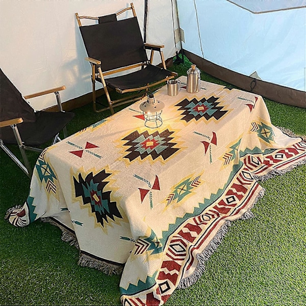 Utomhus Campingfilt Tält Camping Underlagsmatta Picknick Lunchrast Filt Bomull Underlagsduk Handduksfilt 90 * 90cm