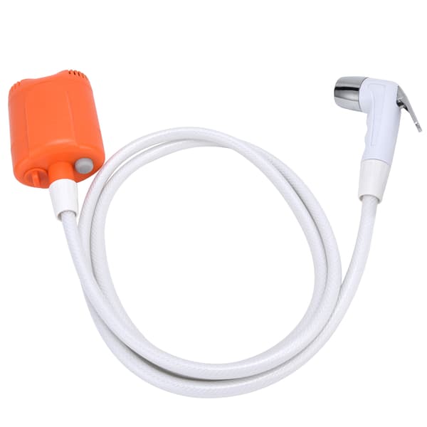 Bärbart utomhusduschset Camping Duschpump Handhållen Spruta för Vandring Resor USB-laddning Orange