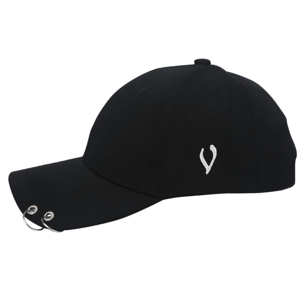 Unisex Sport Snapback Running Baseball Udendørs Buet Justerbar Sommer Cap Sort