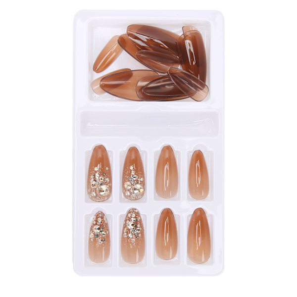 Gradient Fake Nails Tips Färdiga Färgade False Nails Tips Falska konstgjorda pressar på naglarF745-2