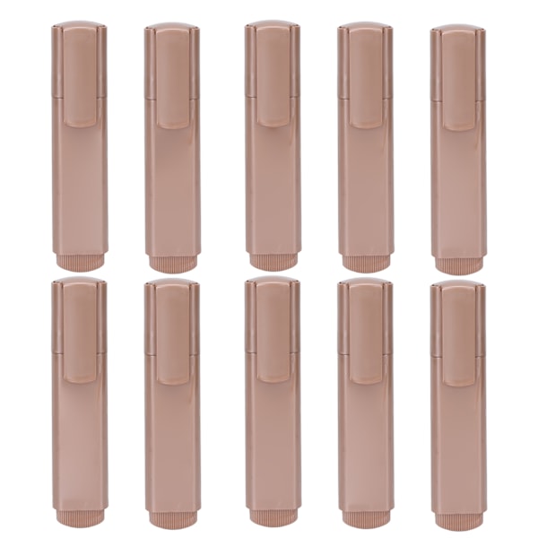10 stk. highlightere, miljøvennlige, anti-flekker, glitter, lys rosa, metallisk highlighter, markeringspenn for studenter