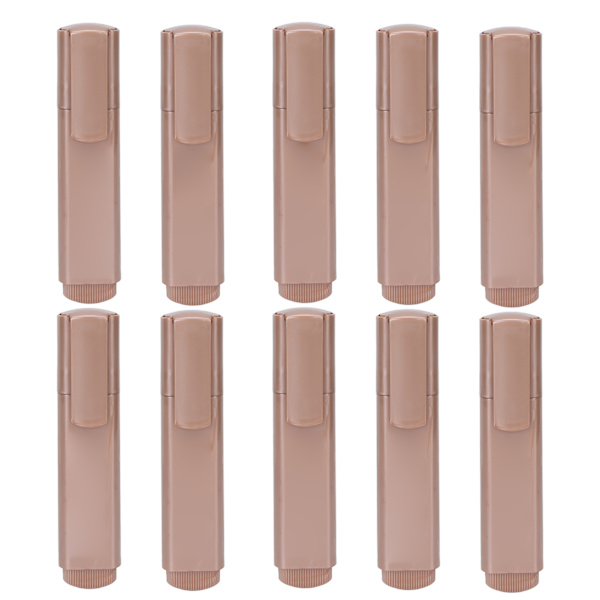 10 stk. Highlighters Eco Friendly Anti Smudge Glitter Lyserød Metallic Highlighter Marker Pen til Studerende