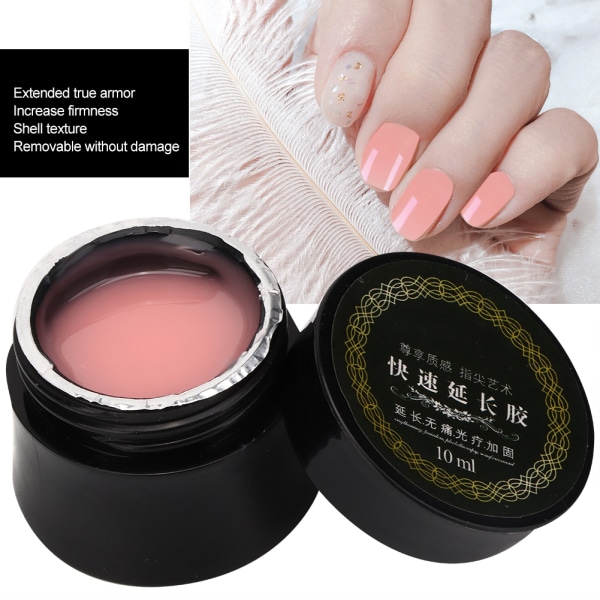 10ml Resin Nails Extended Gel Quick Extension Smärtfri UV Builder Nail Art Manikyr ToolHudfärg