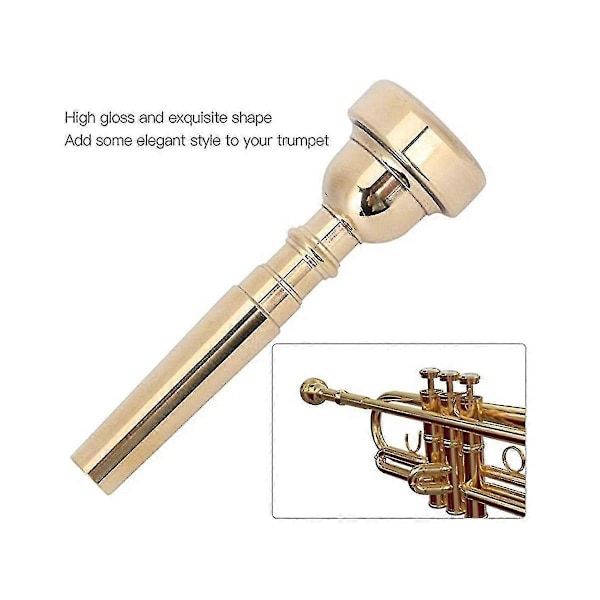 Metall Trompetmunnstykke, Slitesterkt Messing Profesjonelt Horn Instrument Tilbehør Zekai