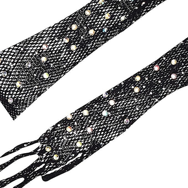 Rhinestone Mesh Lange Handsker til Kvinder