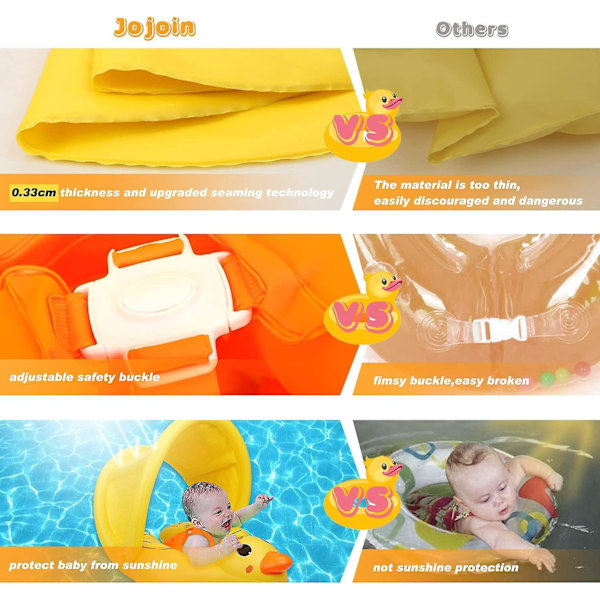 Baby simring med tak - Uppblåsbar babypoolring