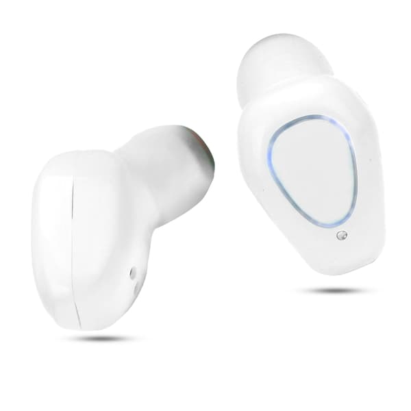 G40 Bluetooth 5.1 True Wireless hörlurar med LED-strömdisplay, touchkontroll, magnetiska öronsnäckor, vit