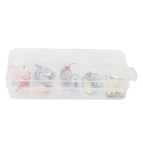 Skedformade paljetter Fiskkrok Konstgjorda fiskedrag Age Fiskeredskap 2,5 / 3,5 / 5g Röd set
