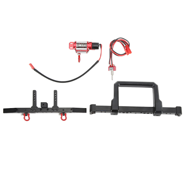 Aluminiumlegering främre och bakre stötfångare med vinsch för Traxxas 1/10 RC bil uppgraderingsdel