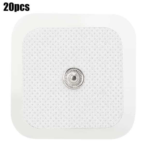 20 stk 4x4 cm elektrodepute 4x4 cm massasje klistrende ikke-vevde elektrodepatcher Fysioterapi enhet 3,5 celleputer