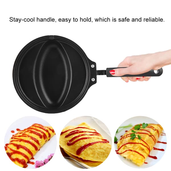 Non-stick stekepanne omelettpanne med form for omelettris