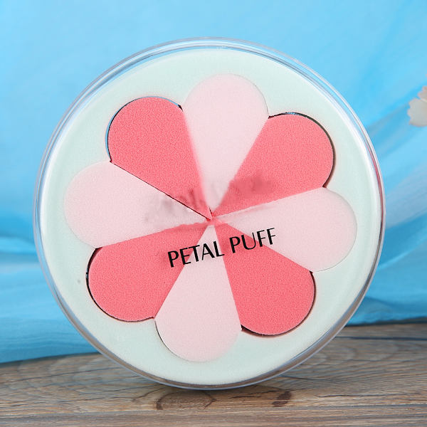 ZOREYA Dry Wet Dual Use Facial Powder Puff Meikkisieni Kosmeettinen Tarvike8kpl Terälehtiä