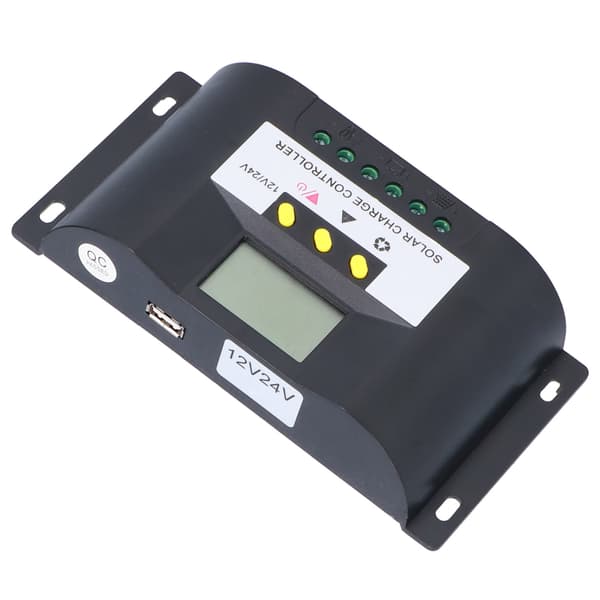 Intelligent solarladekontroller med justerbare tidsstyringsmoduser LCD-skjerm solarkontroller for DC-laster 10A