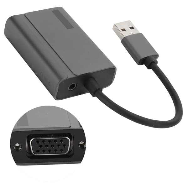 USB-VGA-sovitin liittää laitteet teräväpiirtonäyttöön tietokonetarvikkeet LC07-VGA