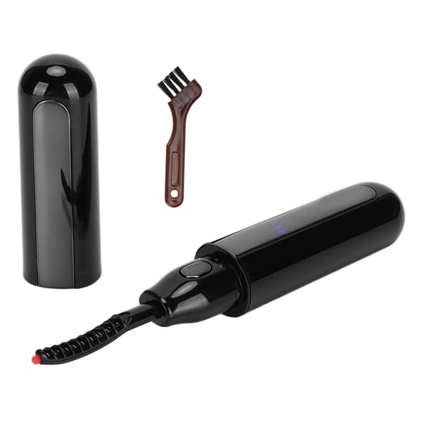 USB Genopladelig Øjenvippebukker Langtidsholdbart Krølleværktøj Elektrisk Opvarmning Vippebukker Sort
