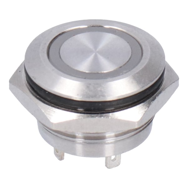 5 kpl Momentary Push Button Switch Metal Auto Reset Ultra Thin Vedenpitävä LED 16mmAC220V Keltainen