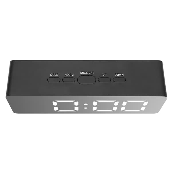 Hushålls skrivbords multifunktionell LED elektronisk digital väckarklocka sminkspegel