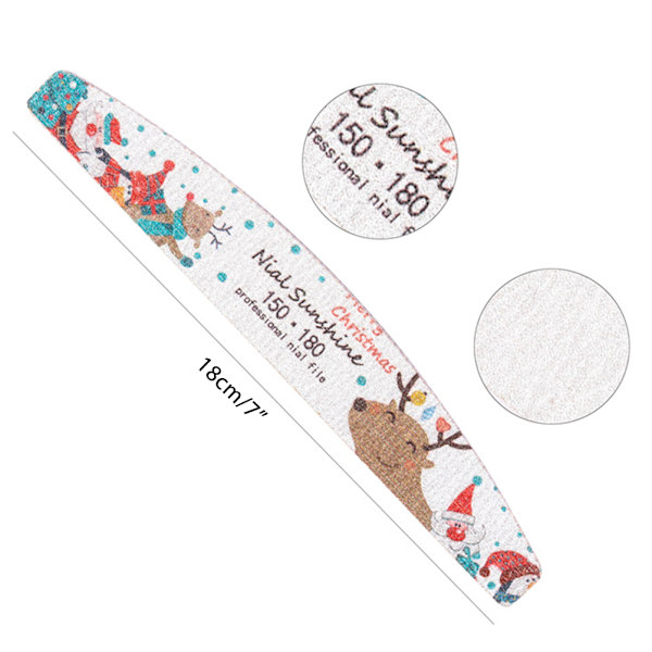 5 st jul nagelfil Nail art Multi Grit Nagelbuffert Block Manikyr Filer Gellack Remover Nagelvårdsverktyg