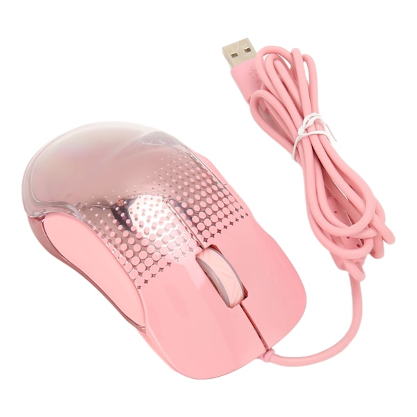 Kablet USB Gaming Mus Dazzling Jenter Søt Rosa Mekanisk Datamus for Hjemmekontor