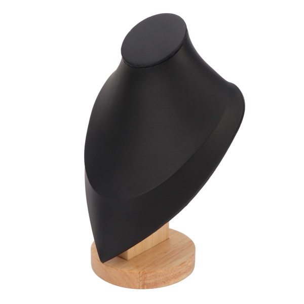 Halskæde Display Holder Multipurpose Elegant Træ Smykker Bust Stand til Hjem Smykker Butik Trade Show Sort